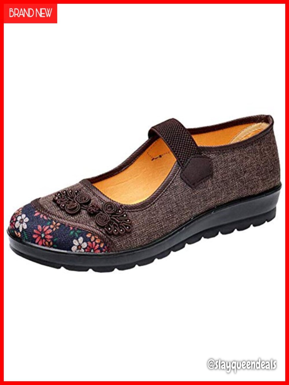 Breathable Hollow Out Mary Jane Flats Dance Shoes Soft Sole Elastic Closure